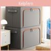 Foldable Storage Bin With Handles For Bedroom Organization And Clothes Closet Use
