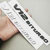 Emblem Adhesive 3D ABS Black Chrome with Letters for Car Side Bumpers V12 BITURBO Logo for  G63 G65 Auto Accessories