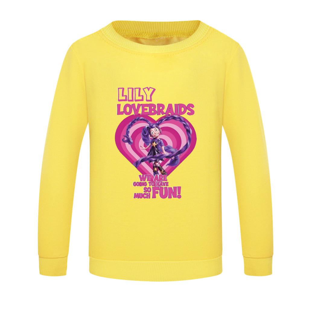 5580 Kids Girls Lily Lovebraids Printed Long Sleeves Sweatshirt