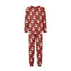 Parent-Child Matching Christmas Print Loungewear Set, Comfortable Long Sleeve Top and Pants for Holiday Home Wear