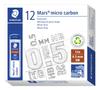 Staedtler Micro Carbon 250 HB 0.5mm Mechanical Pencil Lead Refills PVC-Free High Polymer Drafting Writing