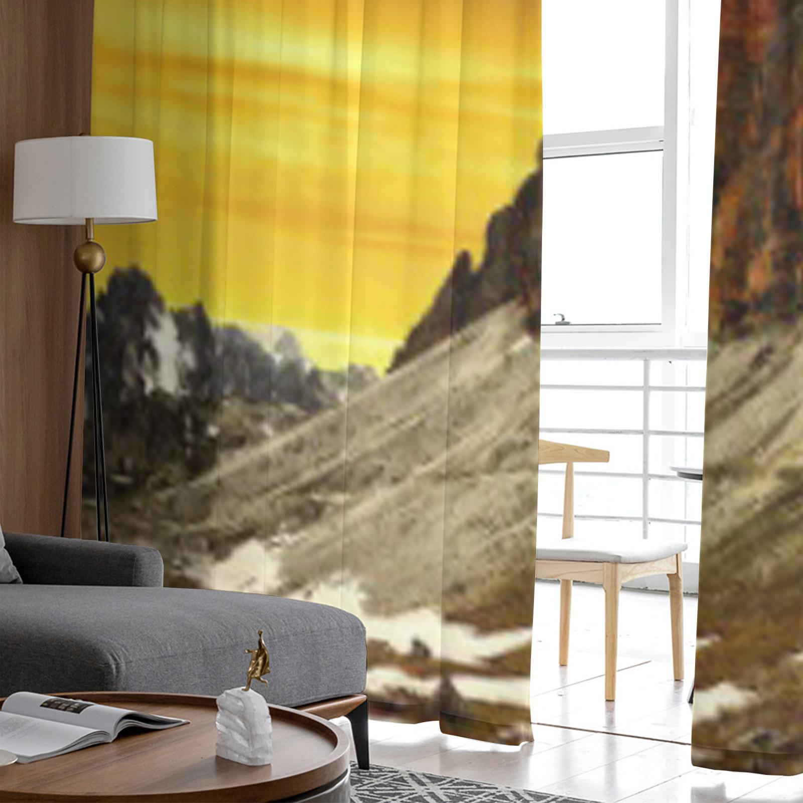 Три Чиме ди Лаваредо на закате Доломитовые Альпы Италия Прозрачные шторы Гостиная Тюлевая — фото 4