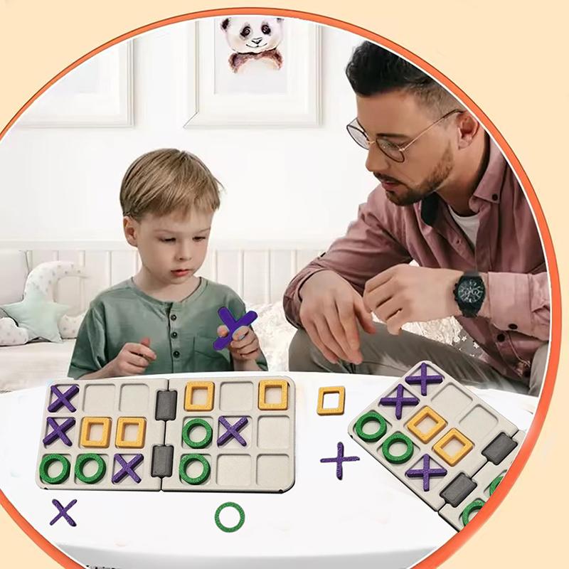 

Portable Pocket Tic-Tac-Toe Game Board Tic Tac Toe Game Xo Table Toy Classical Family Children Puzzle Game Educational Toys
