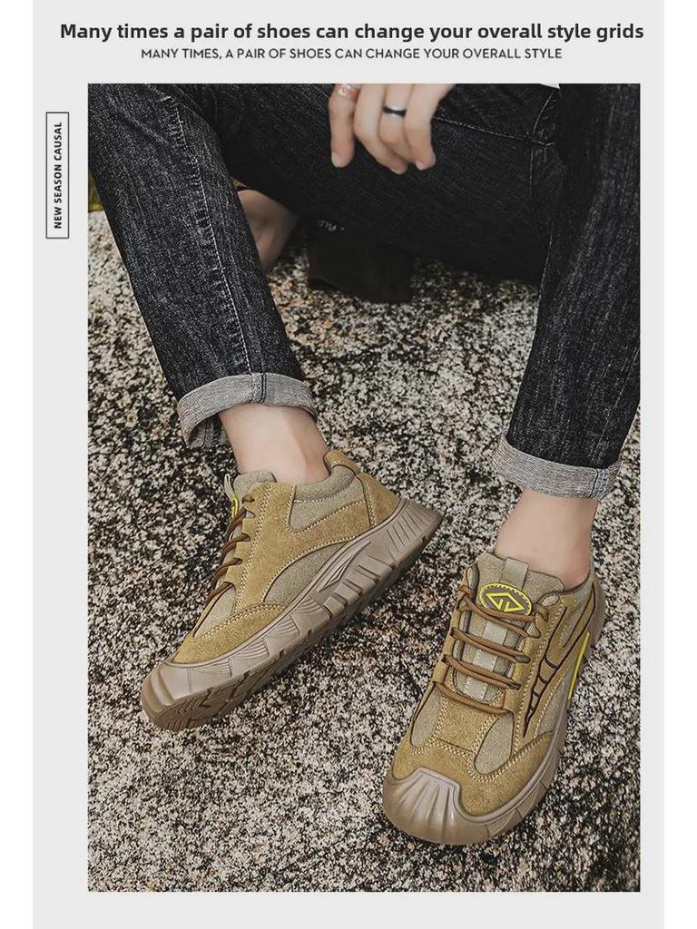 Herren Verschleißfeste Atmungsaktive Rutschfeste Schuhe für Frühling/Herbst - Leicht, Stoßdämpfend, Vielseitiges Freizeit-Schuhwerk
