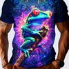 3D Printed Fashion Tree Frog Graphic T Shirt For Men Animal Pattern Tees Summer Casual Unisex Short Sleeve Tops Street T-Shirts