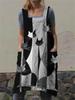 European and American Cross-border Amazon 2026 Summer New 3D Digital Printing Women's Single-piece Suspender Skirt