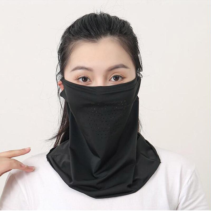 2025 Sunscreen Mask Neck UV Protection Face Cover Sunscreen Face Outdoor Comfortable Solid Color Cycling Sun Protection Hats