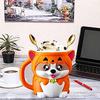 Puppy Ice Pint Cup Holder, 3D Printed Cup With Handle And Snack Drawer, Cute Leak-Proof Puppy Ice Cream Pint Cup Holder