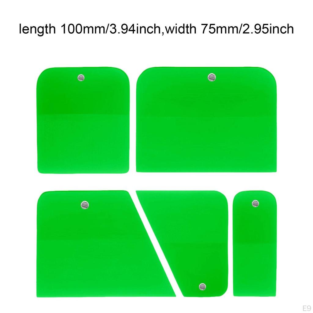 5 Pieces PPF Squeegees Accessories Easy to Use TPU Coating Scrapers for Cars Paint