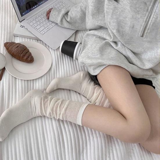 Knee High Slouchy Socks Women Slightly Sheer Scrunch Socks Girls Slouchy Boot Socks for Dating Party Street Wear