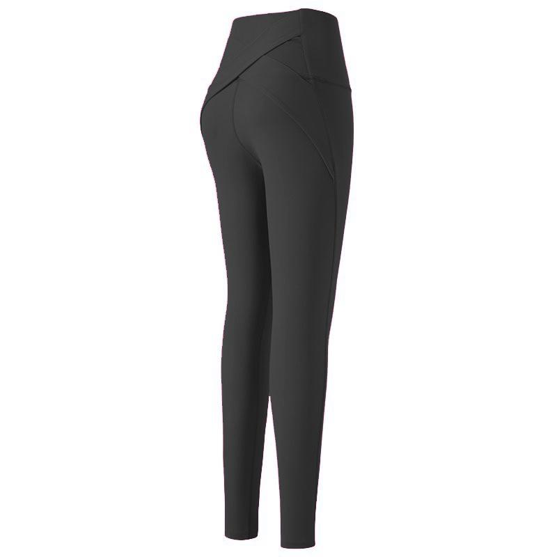 

Брюки для йоги с высокой талией, с эффектом «обнажённого тела» и пуш-ап для ягодиц для женщин - Эластичный контроль живота для бега, пилатеса и фитнес-активностей Large