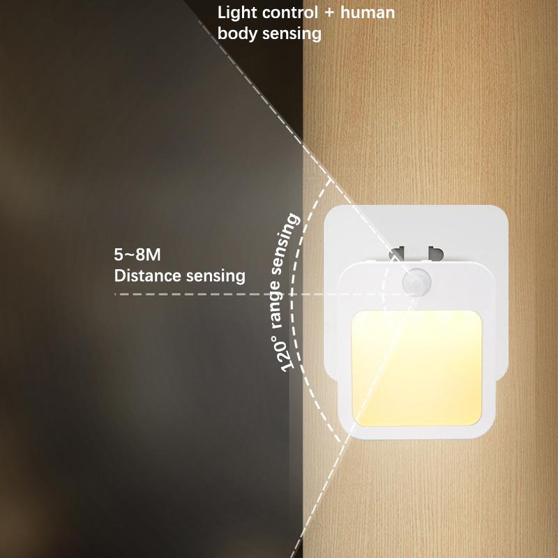 Motion Activated Night Light With Plug-in Design And 120° Detection Angle For Home Décor Lamp