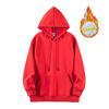 Unisex Retro Japanese Earth-Tone Fleece-Lined Heavyweight Hoodie