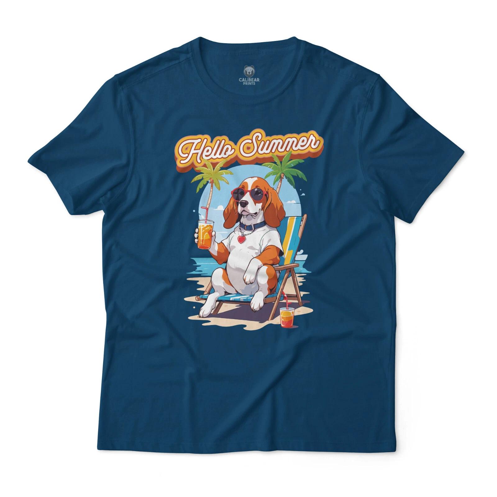 Hello Summer Canine Paradise Summer Vibes Graphic Tee S