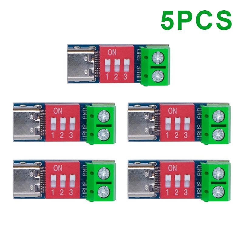 1/5/Stück Typ-C Pd Qc Trigger 5V~20V Drehcode-Einstellung DC-Spannungs-Leistungsmodul Drehverstellung Spannung Schnelllade-Täuschung
