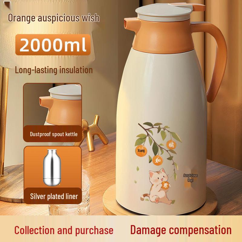 Large Capacity 2L Insulated Water Bottle with Digital Display - Portable and Ideal for Hot or Cold Beverages.