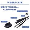 2pcs For Toyota Urban Cruiser Ist XP110 2009-2016 Car Front Wiper Soft Rubber Boneless Wiper HD Quiet Automotive Wiper 24"+14"