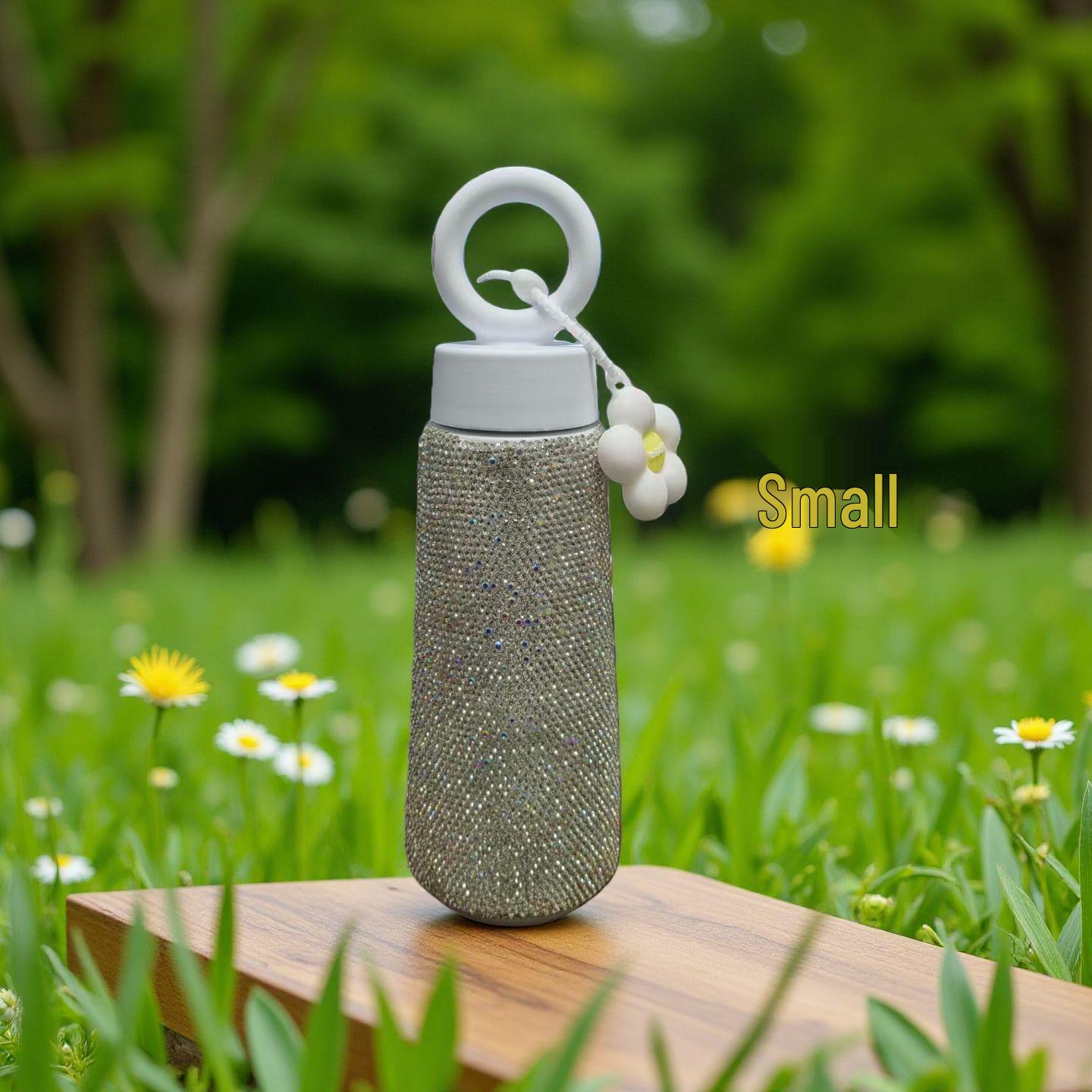 

TUM Bestseller Diamond-Inlaid Stainless Steel 316 Insulated Water Bottle 450ml алмаз/білий
