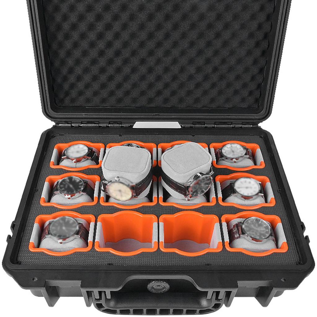 *Watch Collection Box Display Watch Suitcase Foam Interior Lockable Valentines Gift Anti shock Stand