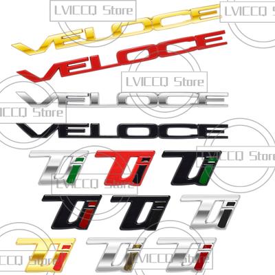 Emblemat Samochodowy 3D Metalowy VELOCE Ti Odznaka Logo Naklejki na Nadwozie Naklejka Do Junior 966 Stelvio 147 156 159 Giulietta GTS Giulia