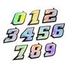 1 PZ Adesivi Moto Numero 0-9 Impermeabili Serbatoio Carburante Moto Scooter Elettrico Bicicletta Decorazione Vinile Durevole Decalcomanie Colorate