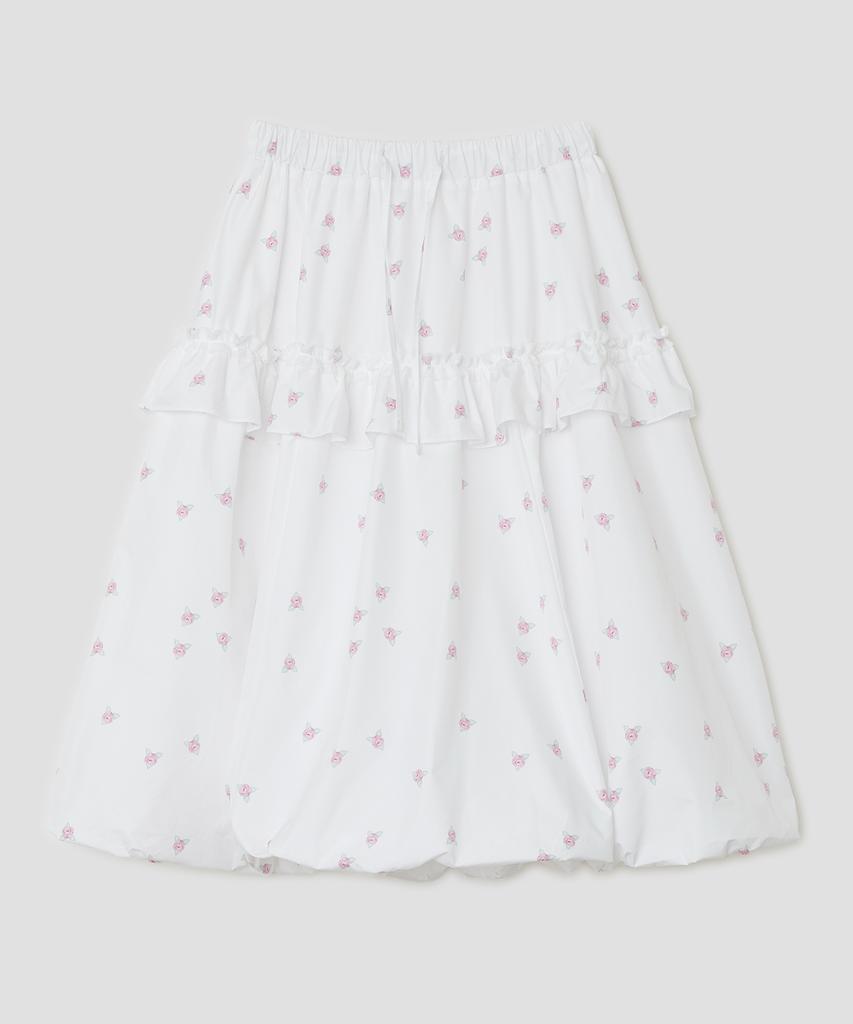 Taibseobiseu Flower Volume Skirt [White]