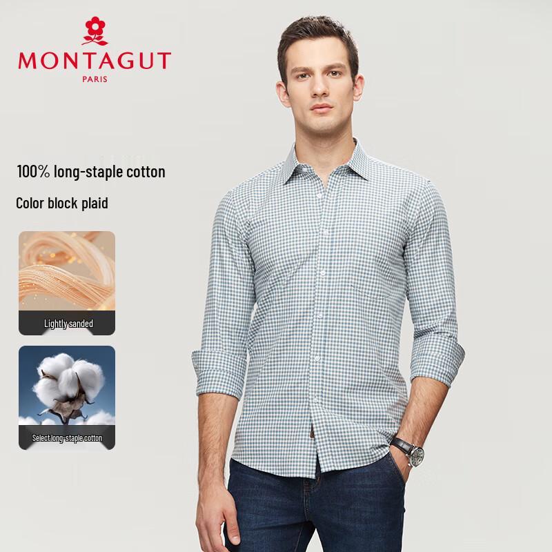 MONTAGUT Men s Plaid Flannel Long Sleeve Shirt 43