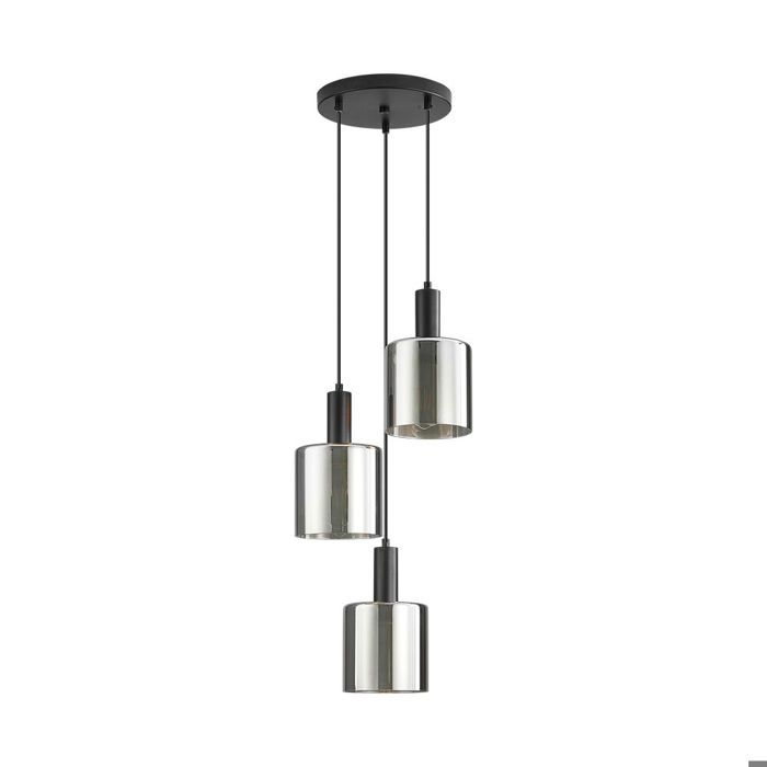 Suspension décorative - BRAYTRON - BV01-00071 - 3xE27 - 23W - Verre fumé