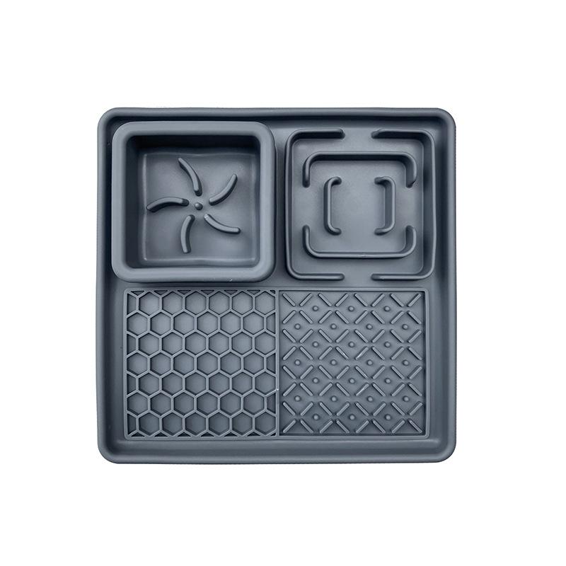 Pet Meal Tray Slow Food Mat Platter Edible Grade Silicone Cat Dog Tableware