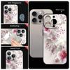 Pink White Flower Pattern Lanyard Case For iPhone 17 Pro Max Soft Silicone Cover For iPhone 16 Pro Max Funda iPhone 15 14 13 12 11 16E Air