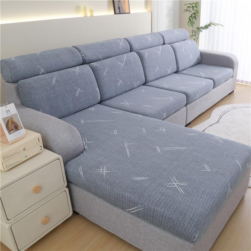 Stretch Printed Stretch Sofa Seat Cushion Cover Backrest Cover Protector for Couch Sofa Cover L Shape Chaselong Slipcovers