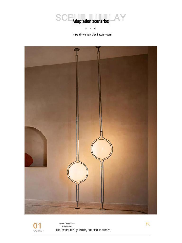 Nordic Mid-Century Bauhaus Sphere Floor Lamp – Minimalist Designer Bedside Light