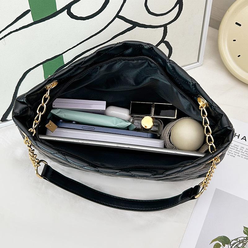 2024 Large Capacity Mummy Bag Set: Women's Two-Piece Shoulder Bag with Diamond Print Pattern