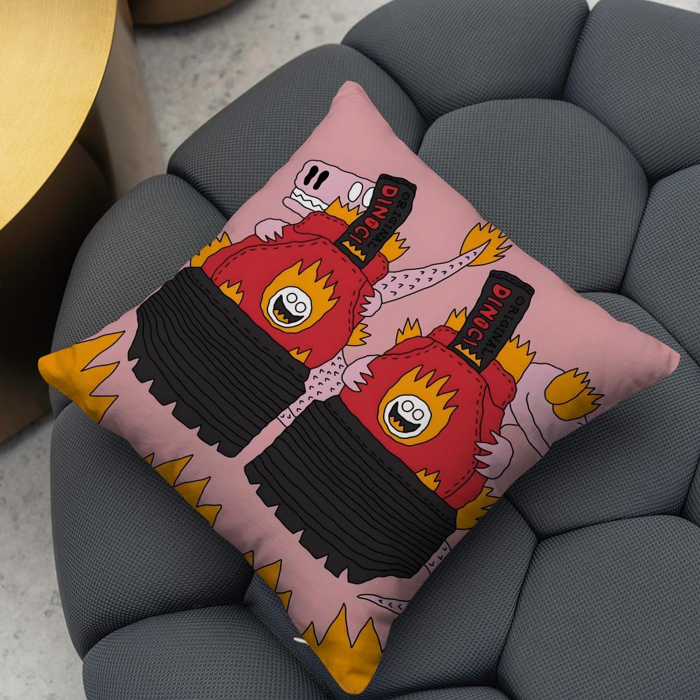 Illustration von allem auf Schuhen Kissenbezug Wendbar Plüsch Kissenbezug – Für Auto, Sofa, Schlafzimmer, perfekt als Geschenk.