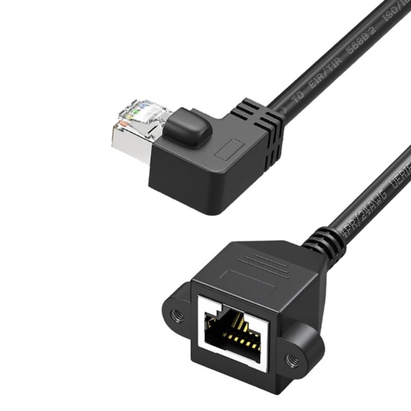 Cat6 RJ45 Networking Cable Extender Flexible Directional Adapter Shielded Connectors 1000Mbps Fast Cat5e Cat5 Compatible