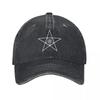 Vintage Pentagram FivePointed Star Baseball Caps Men Women Distressed Washed Headwear Outdoor Workouts Hats Cap