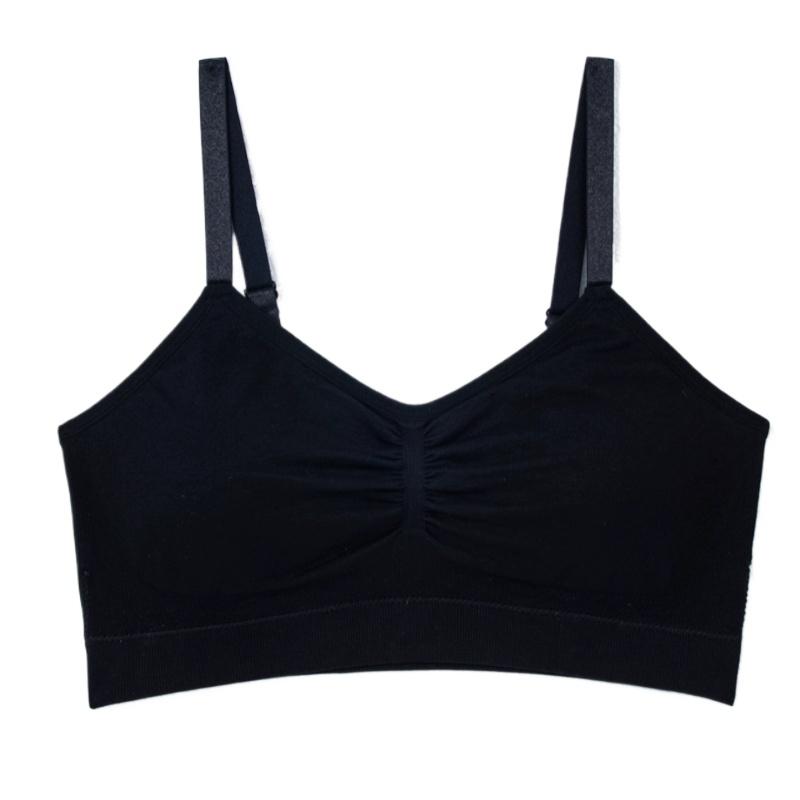 Sutiã esportivo feminino DE Cup Plus sem costura, sem aro de aço, camada única, respirável e confortável