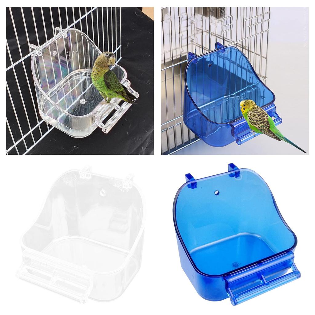 Bird Cage Feeder Parrot Feeding Seed Food Container Food Water Dispenser