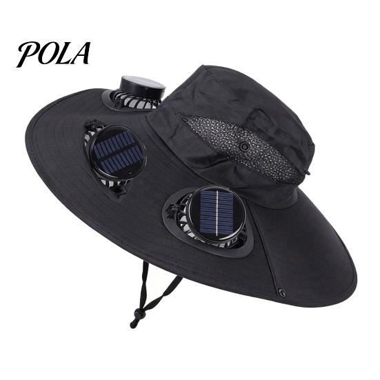 Adjustable Solar Fan Cap Sun Hat with Detachable Design, Three Fans UPF 50+ Bucket Battery Backup Hat, Fit Outdoor Cooling Type-C Charging, Power With