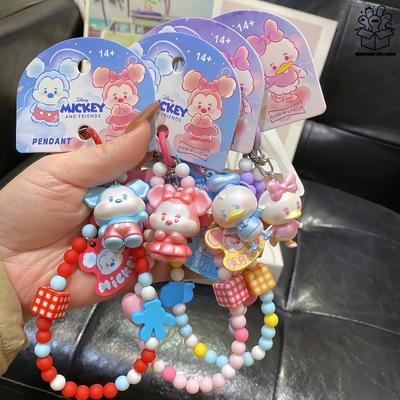 Chaîne de téléphone portable porte-clés Mickey et Minnie Mignons Accessoires Dessin Animé Collection Pendentif Sac à Dos Cadeau