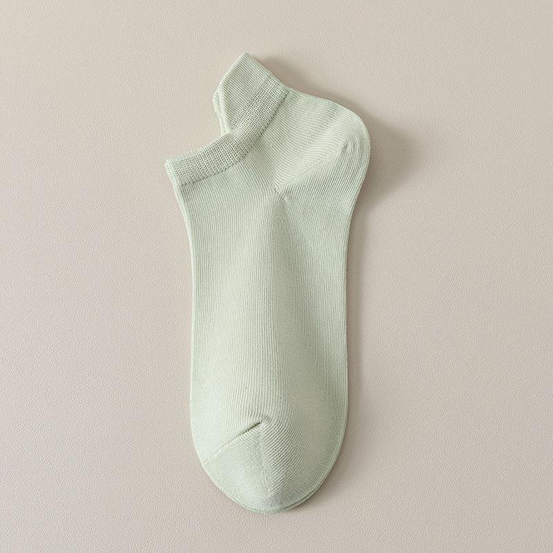 

Носки-лодочки, которые не сползают, и женские летние носки из чистого хлопка, тонкие, с низким вырезом, бесшовные короткие носки для женщин 1 pair светло-зеленый