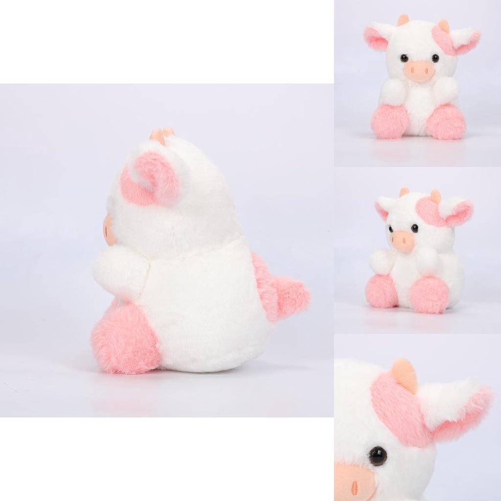 Belle Strawberry Cow Plush Toy Adorable Pink Cow Stuffed Animal