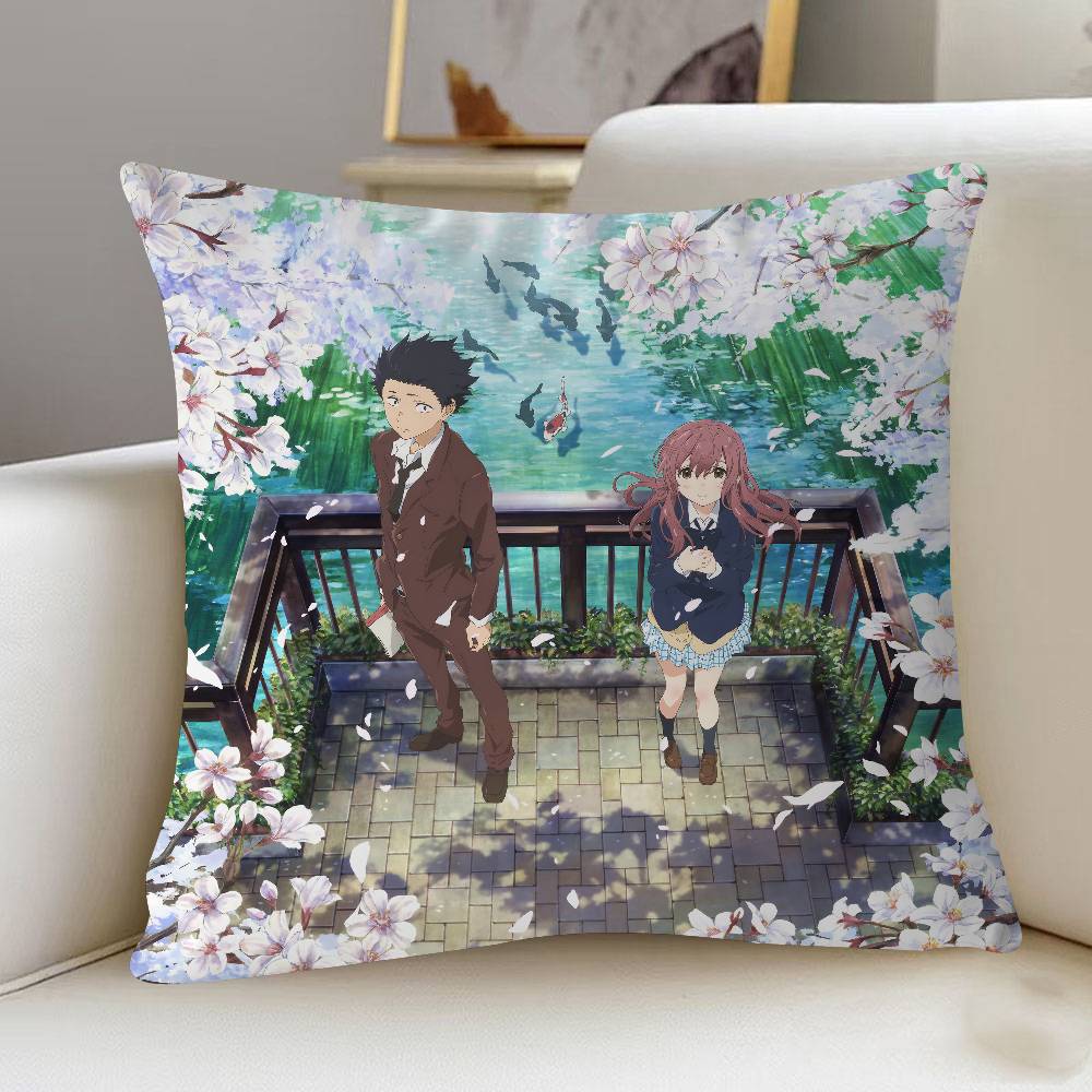 

A S-Silent Voice Pillow Anime Pillow Sofa Bed Head Pillow Cover Cushion Cover 45x45 Cm Fashion 12x12Inch