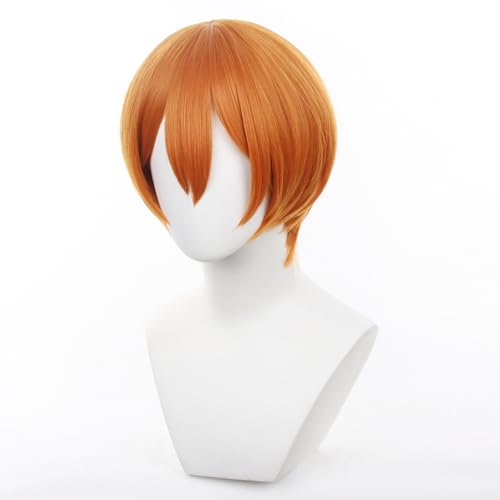 Eileen Love Live! Hoshizora Rin Cosplay Wig, Heat-Resistant, Anime, Halloween, Christmas, Disguise Wig, School Festival [Includes Net]
