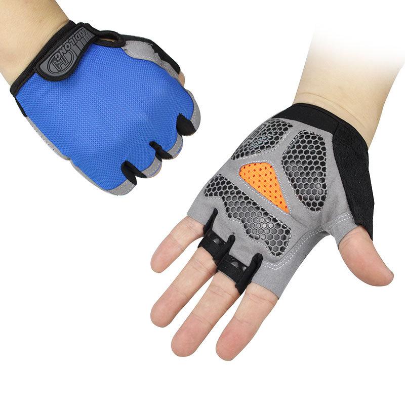 

Fitness gloves half-finger thin breathable shock-absorbing wear-resistant non-slip outdoor sports gloves men s and women s cycling bicycle gloves XL чорний