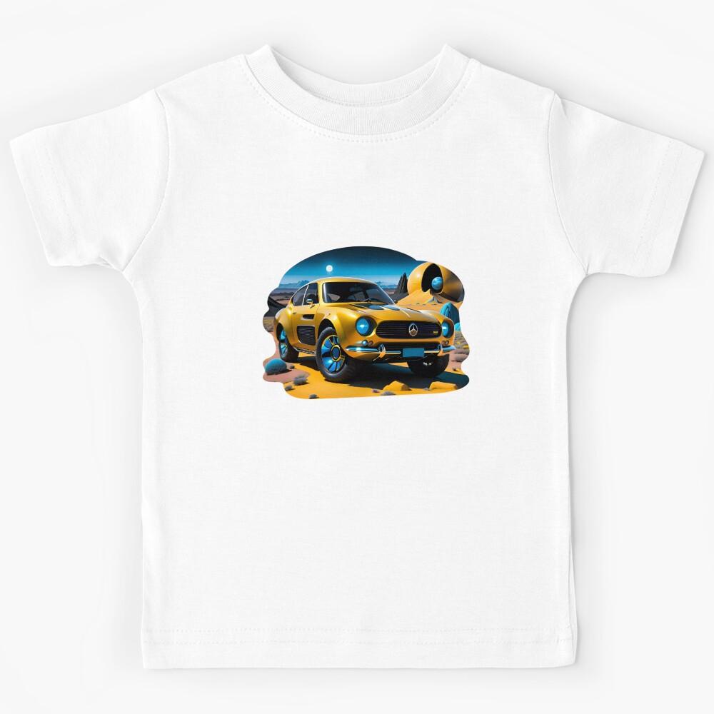 Cool Vintage Style Electric Car On A Alien Planet Kids T-Shirt 170