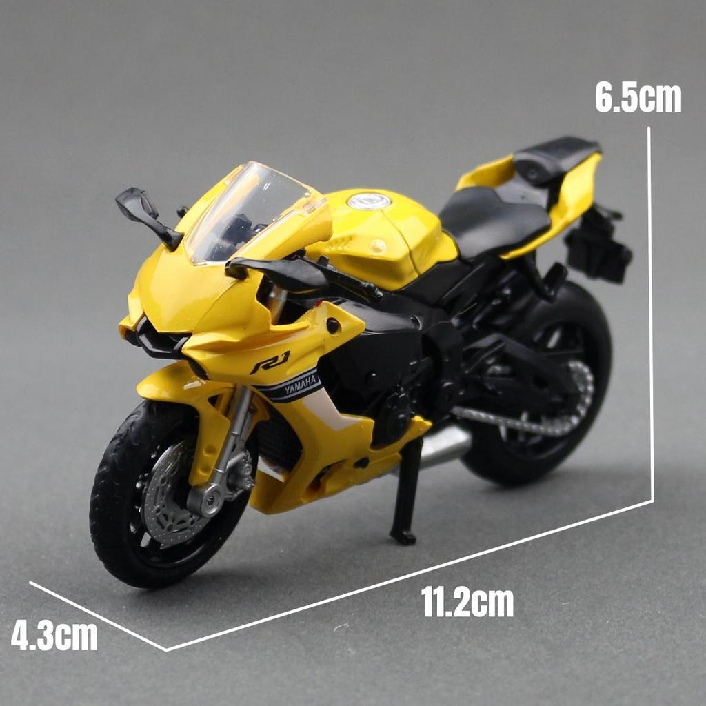 1/18 Scale Yamaha YZF-R1 Toy Motorcycle Diecast Metal Miniature Vehicle Model 1:18 Super Racing Collection Gift for Children Boys Kid
