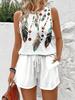 European and American fashion trends casual versatile vest shorts set