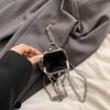 Trendy Mini Rhinestone Kiss Lock Crossbody Bag For Girls Cute Punk Evening Shoulder Purse With Detachable Metal Chain Strap Ideal For Parties Outings