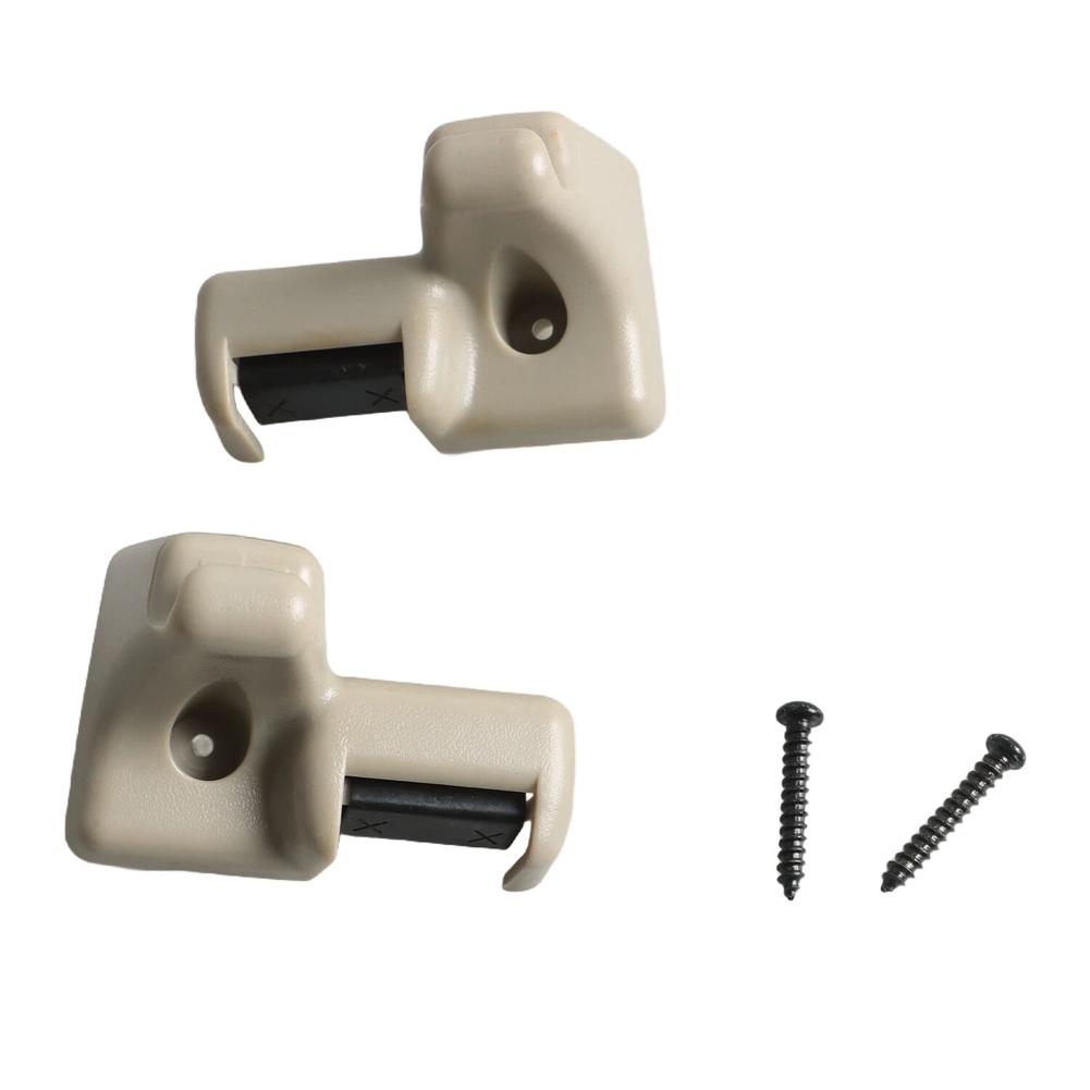 Pair Beige Sun Visor Retainer Clips for Range Rover L322 2003-2012 ABS Part Numbers EGP000050VAE EGP000040PVA Front